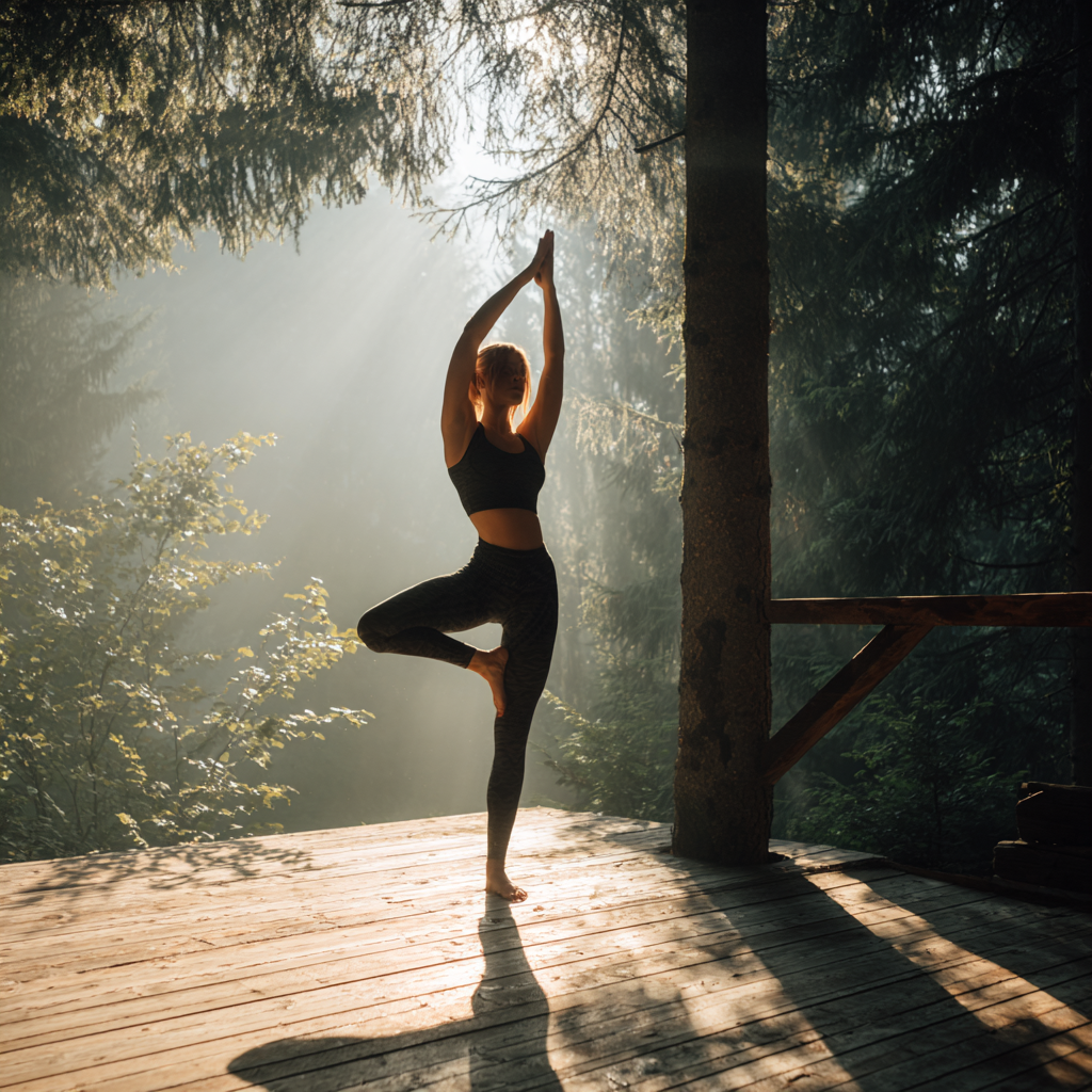 Група хора практикува йога в парк